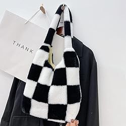 Plush Underarm Bag, Ladies Fluffy Shoulder