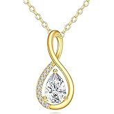 KECHO Teardrop moissanite pendant necklace 14k gold Necklace Tear Drop Birthday Gifts for Women Jewelry for Her