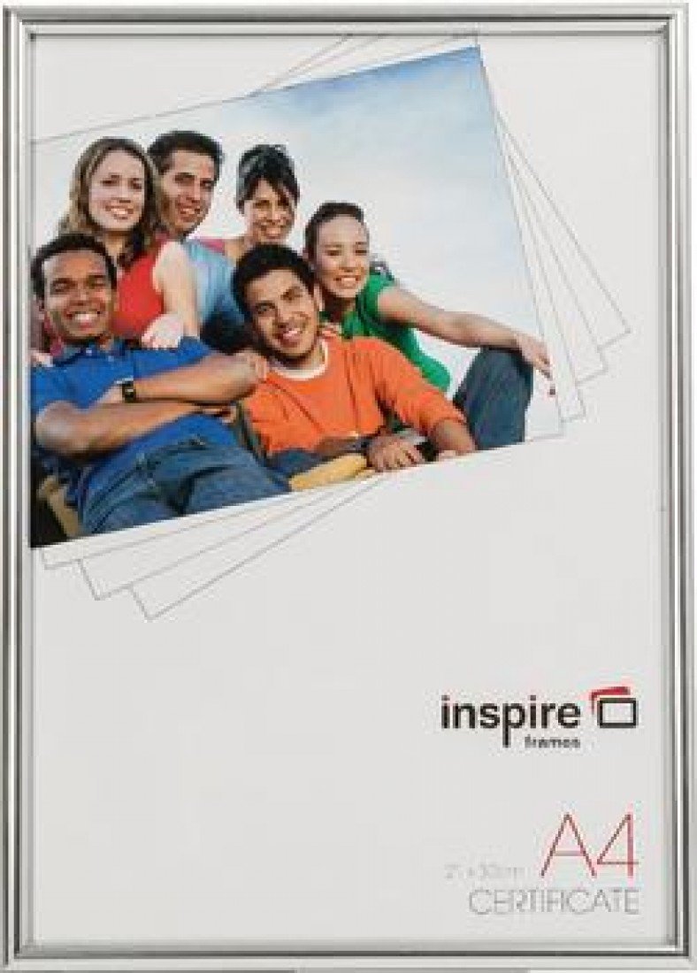 Hampton Frames BACKLOADER Poster Certificate Photo Frame Glass Silver A4 (21x30cm) BLRA4SV