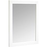 Amazon Basics Rectangular Wall Mount Mirror 16" x 20", Standard Trim, White