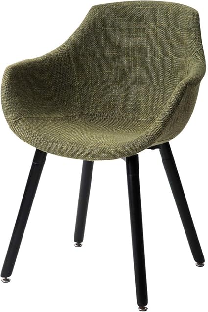 Amazon イームズチェア ダイニングチェア クッション ファブリック シェルチェア モダン しっかり座り心地 丸角 おしゃれ グリーン １脚 ダイニングチェア オンライン通販