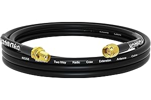 YOTENKO SMA Antenna Extension Cable 6ft - Male to Female RG58 Coaxial Jumper for 4G LTE Router, ADS-B SDR, BaoFeng Ham Radio, Kenwood, Yaesu - Low Loss Relocation