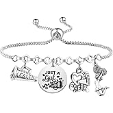TIIMG Cheerleader Gift Just a Girl Who Loves To Cheer Cheerleading Jewelry for Girls Daughter