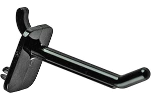 AZAR DISPLAYS Azar Plastic 800002-B 2-Inch Lexan Pegboard hook, Black , 50-Pack, 2 Inch