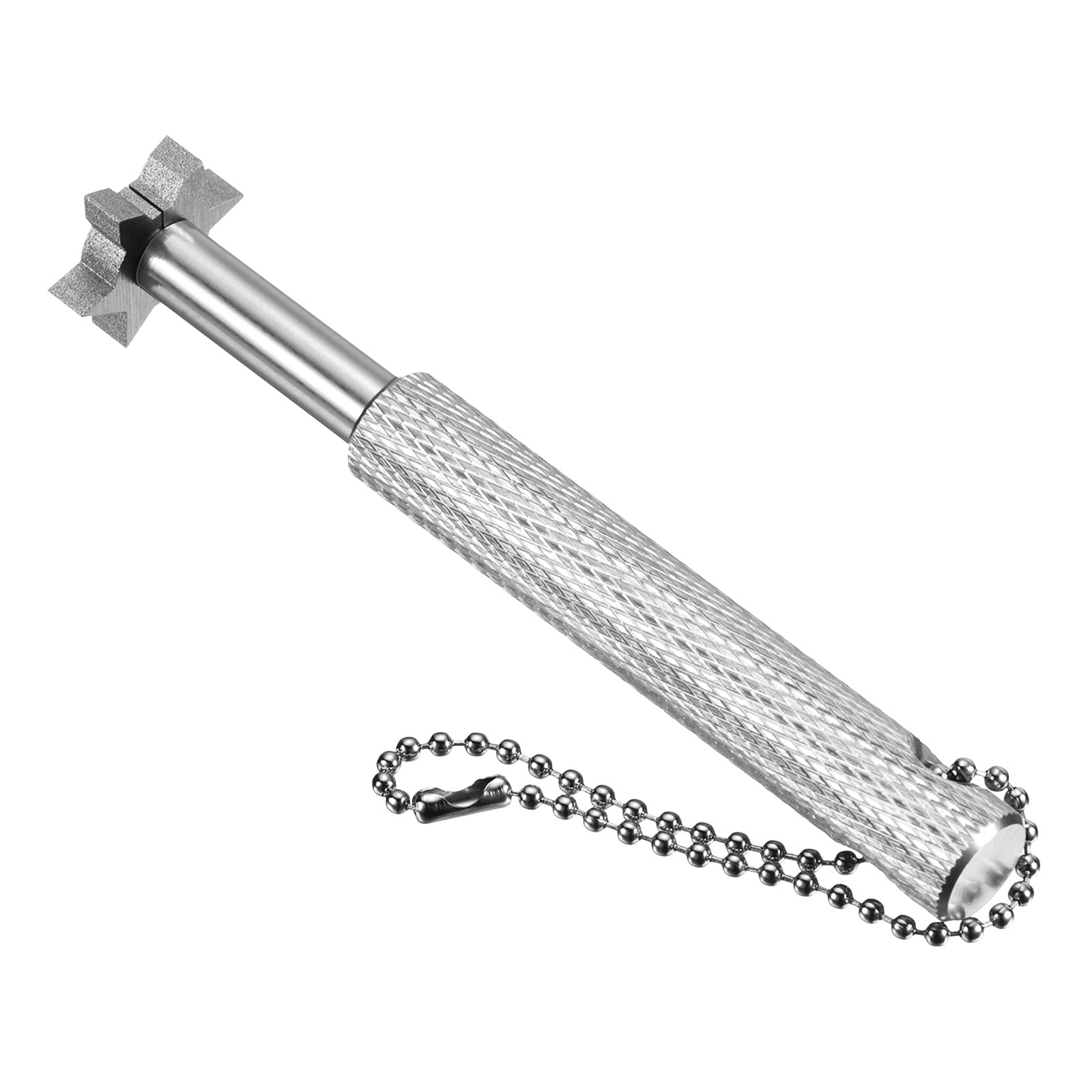 PATIKIL Golf Club Groove Sharpener, U V Type 6 Heads Re-Grooving Tool Golf Club Cleaning for Golf Irons Wedges Utility Clubs, Silver