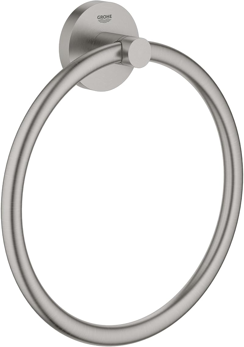 GROHE Start QuickFix Towel Ring Stainless Steel Look 200 mm 41174DC0