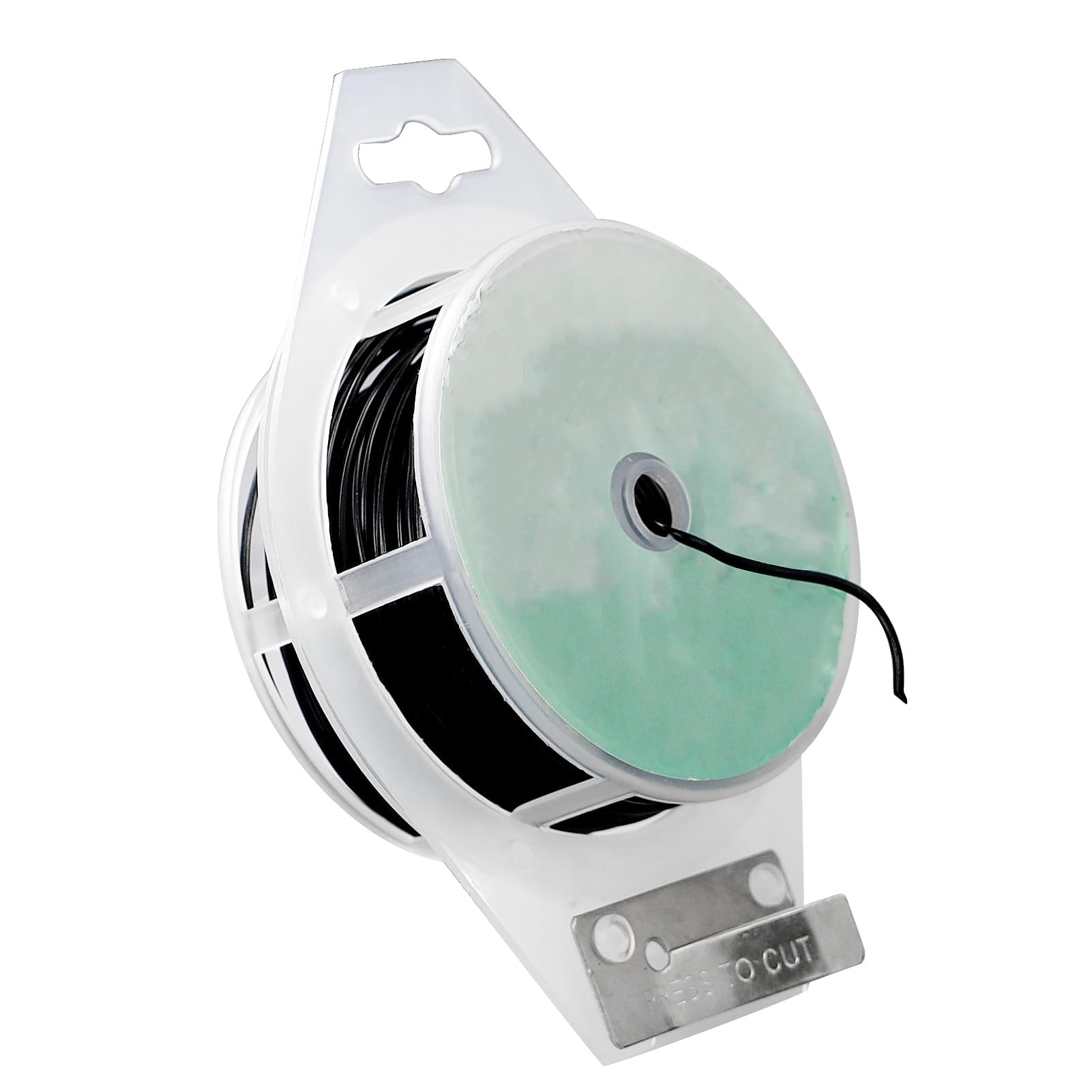 MAOQYE 100m Garden Wire Ties Black Plant Ties, Plastic Coated Garden Wire with Cutter, Soft Twist Ties Plant Support Ties for Climbing Plants