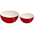 STAUB Stoneware 11.5-inch Shallow Serving Bowl - Cherry Red Ceramic