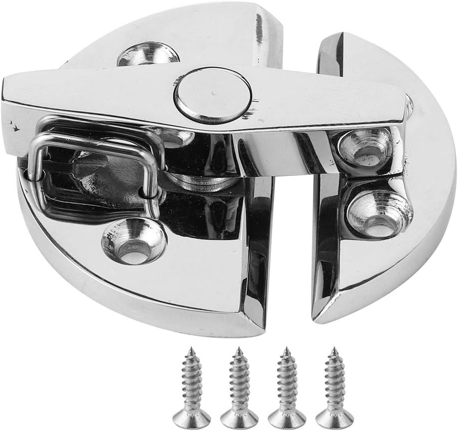 Stainless Steel Round Latch,Turn Button Catch Rotate Latch Lock for