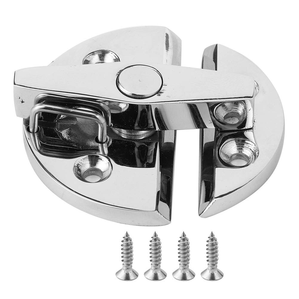 316 Marine Stainless Steel Boat Door Latch Round Turn Button Catch Rotate Latch Lock for Boat Door Cabinet Hatchway Marine Hardware Accessories