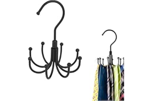 Belt Hanger, Rotatable Belt Rack Closet Accessories Organizer, Maximum 24 Storage Capacity, Hanging Holder Storage Hook for B