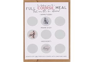 CJ&M Naughty Gift for her, Naughty Scratch Card, Lesbian Naughty Scratch Card, Birthday Gift for her, Lesbian Scratch Card, or a Special Someone with This Sexy, Funny Scratch Card. (Full Course Meal)