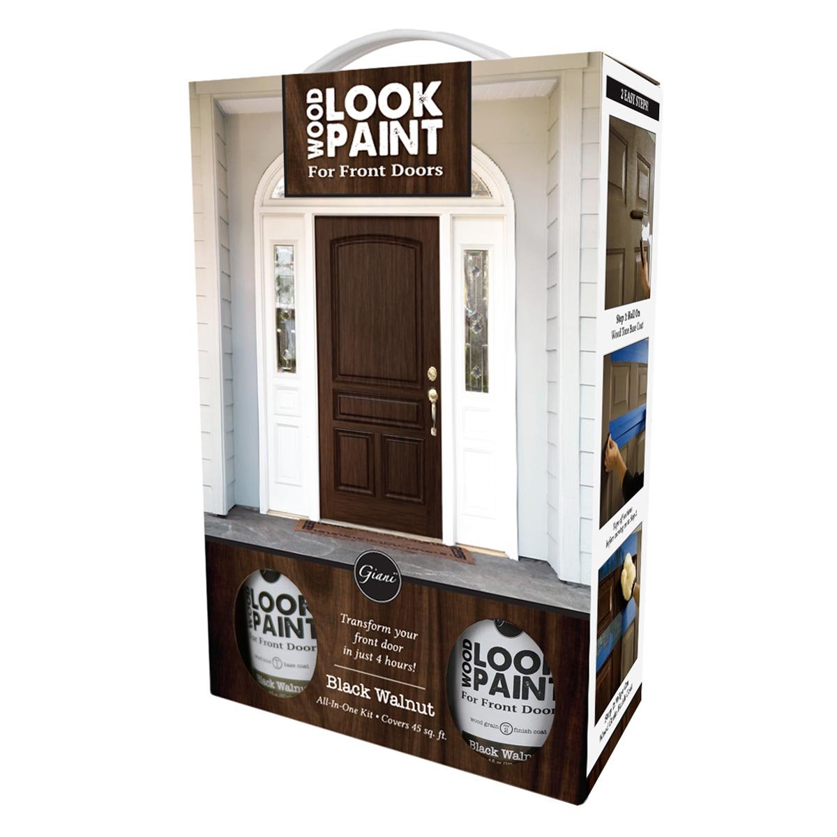Giani Wood Look Paint Kit for Front &amp; Interior Doors (Black Walnut)