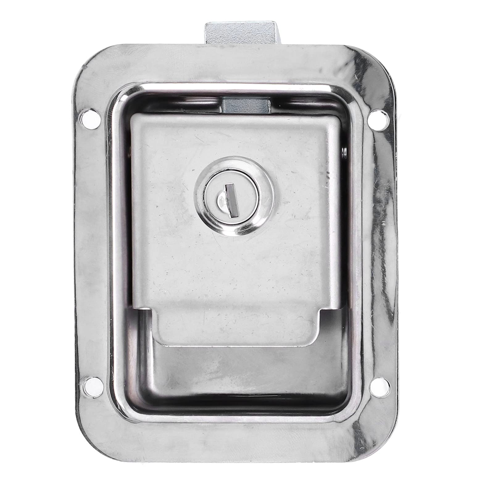 Paddle Latch Locks, Flush Mount Stainless Steel Single Point Paddle Slam Latch with 2 Keys, for RVs, Trailers, Cabinet, Toolbox, Trucks