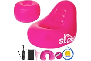 Slown BBL Chair - Inflatable BBL Mattress with Hole After Surgery for Butt Sleeping, Brazilian Butt Lift Recovery, BBL Chair Hole with Built-in Electric Air Pump, Neck Pillow and Urination Device