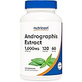 Nutricost Andrographis Extract Capsules (1000mg) (120 Capsules) - Health and Wellness Vegetarian Supplement, 60 Servings