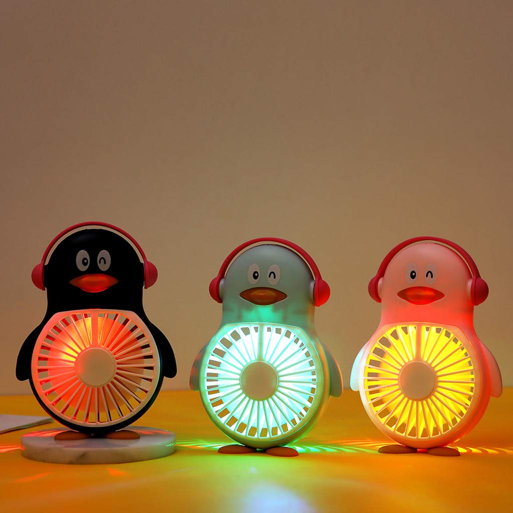 CAOQAO - Mini pingüino con Cable portátil silencioso, Ventilador ...