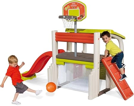 smoby fun centre playhouse with slide