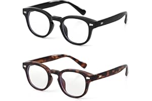 TEUMIRE Johnny Depp Round Glasses for Women Men Vintage Circle Thick Frame Eyeglasses Non Prescription Glasses Clear lens Eyewear
