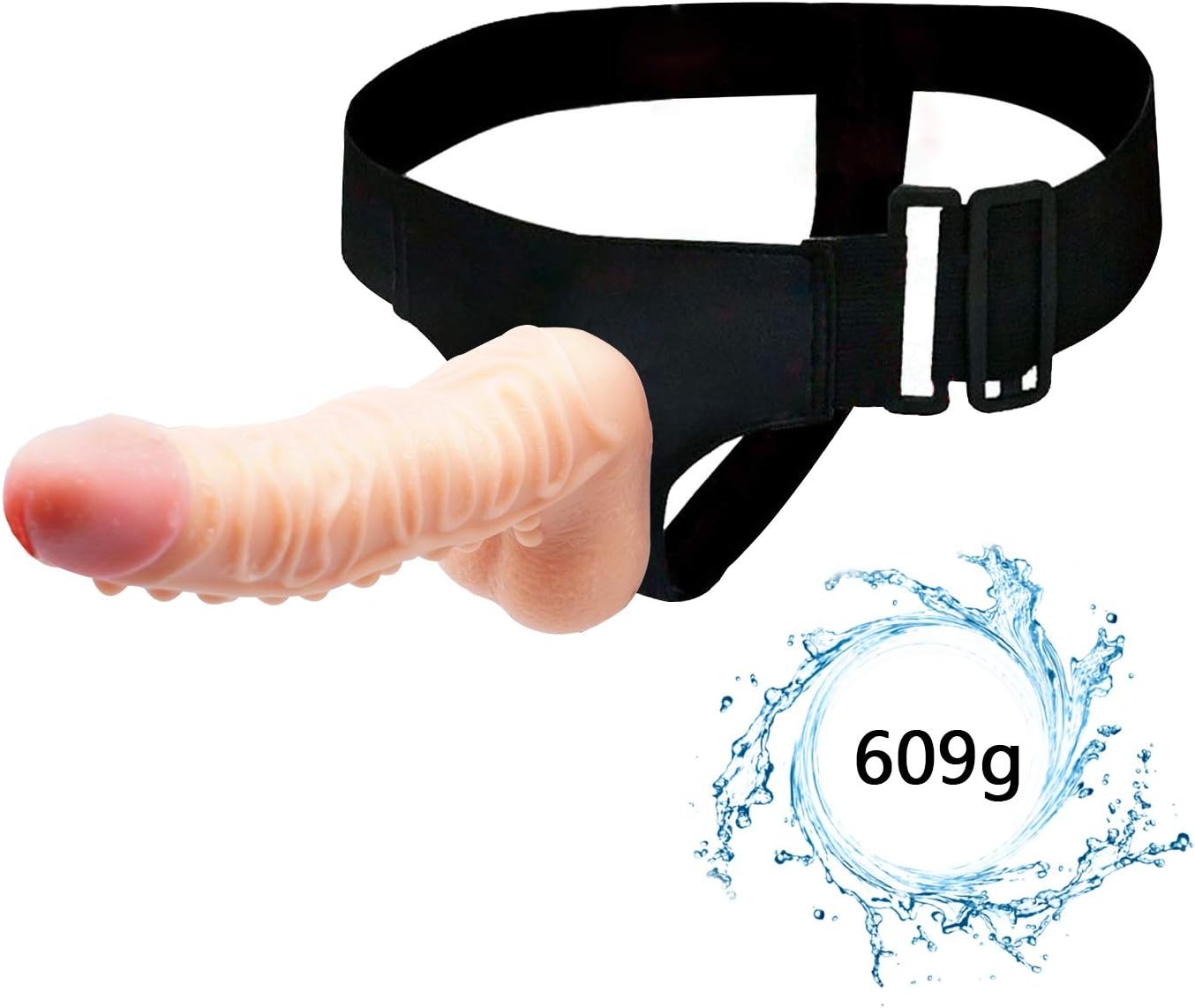 10.63inch Safe Soft Small Big Adjustable Straps Perfect Size Adult Men Hollow Strap On Silicone Empty Fits Most Men and Women Flesh