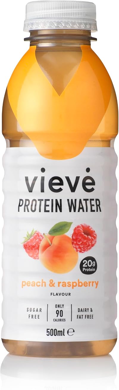 Vieve Protein Water 6x500ml Peach Raspberry 20g Protein Sugar Free