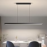 JAYMP Minimalist Linear Pendant Light Dimmable LED Modern Chandelier Dining Room Island Light Restaurant Cafe Bar Office Hang