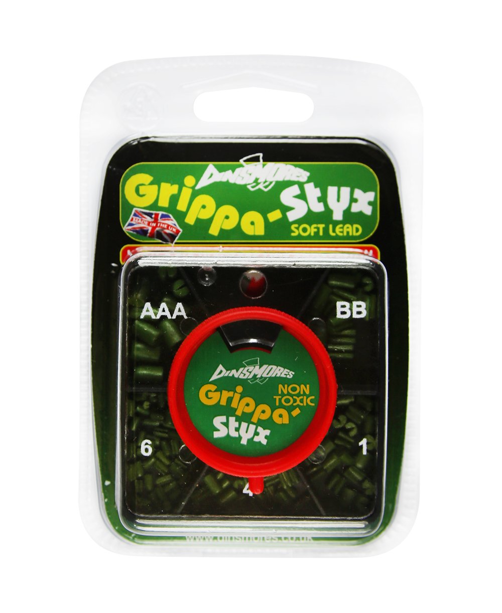 Dinsmores 5 Way - GRIPPA STYX - Non-Toxic - Super Soft - Fishing Shot,Green, Wide