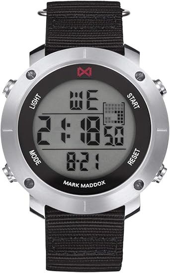 Reloj MARK MADDOX Digital Hombre Caja Acero Correa Nylon ...