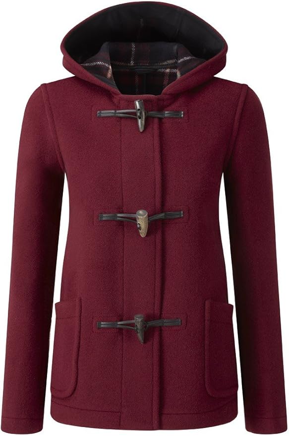 Original Montgomery Womens Short Duffle Coat Burgundy 18 Amazon.co