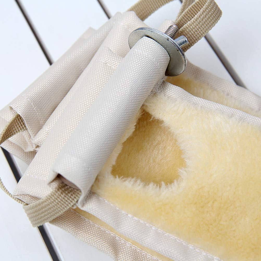POPETPOP Hammock Hanging Bed Small Animal Warm Shelf House Cage Nest for Hamster Chinchilla Rat Mice Gerbil Guinea-pigs Rabbits (Yellow) - Image 5