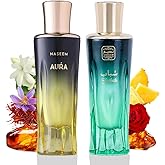 NASEEM Shabab Khalta & Aura Aqua Perfume for Unisex | Unisex Eau De Parfum & Extrait de Parfum, Alcohol-Free, Long-Lasting Floral, Fruity & Arabian Fragrances for Men & Women (Combo - 80ml Each)