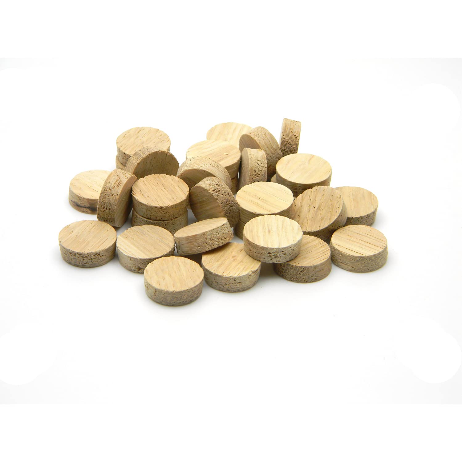 Oakcrafts - 19mm - 3/4 Oak Flat Head Cross Grain Plug - Pack of 50