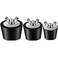 Tondiamo 3 Pcs Pool Plugs 1" to 2" Stainless Steel Bolts, Heavy Duty Rubber Winter Expansion Plugs for Above Ground Pool Return Line (1 Inch,1.5 Inch,2 Inch)