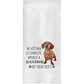 uinwk Dachshund Kitchen Towels - Dachshund Gifts for Women Dachshund Lovers, Wiener Dog Gifts, No Kitchen is Complete Without a Dachshund Dog Dish Towels Hand Towels, 16x24