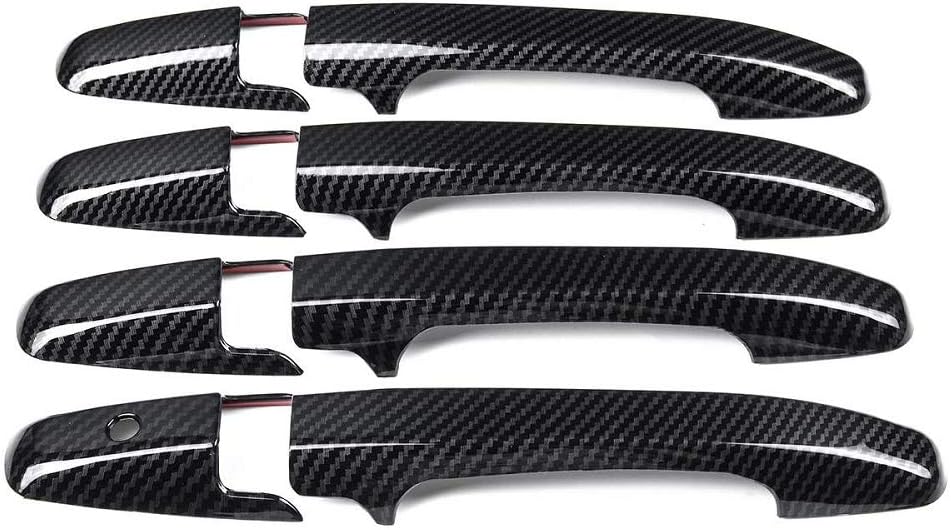 WHKOBM Car door handle trim For Honda Civic 2006-2011/ Pilot 2009-2015, 8 pcs Set ABS Carbon Fiber 4 Door Handle Covers Car Styling Frame Tirm Sticker