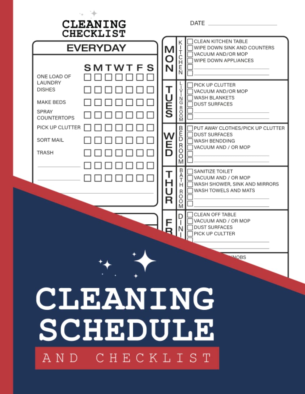 Cleaning Schedule and Checklist: Daily Weekly and Monthly Cleaning Schedule  Checklist Planner To Keep Track of the Cleanliness of your Home | ... | House  Cleaning Planner and Organizer: StudioPublish, Artlytical: Amazon.com: Books