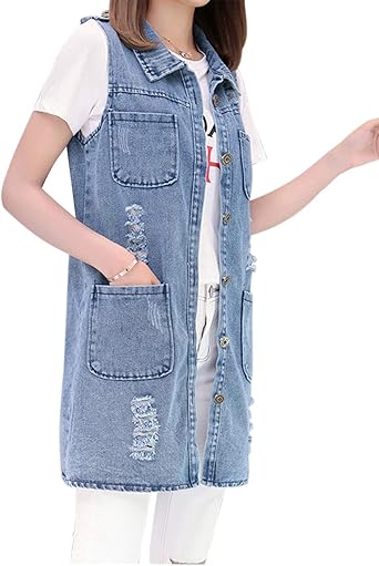 long jean vest