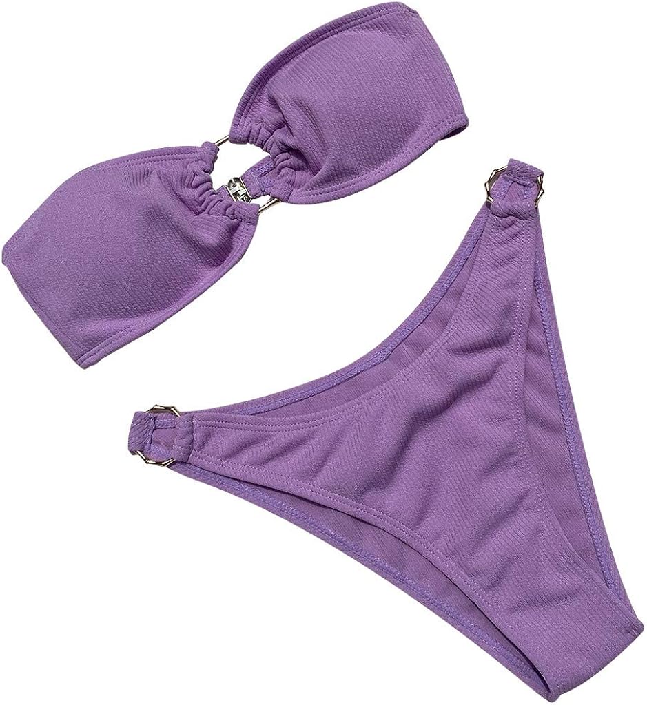 bandeau bikini mit schnürung