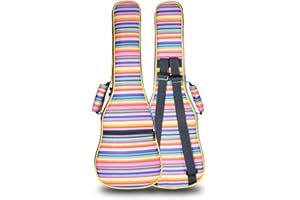 HOT SEAL 10MM Sponge Padding Waterproof Durable Colorful Conventional Ukulele Case Bag with Storage (23/24 Inch, Bohemia No.3)