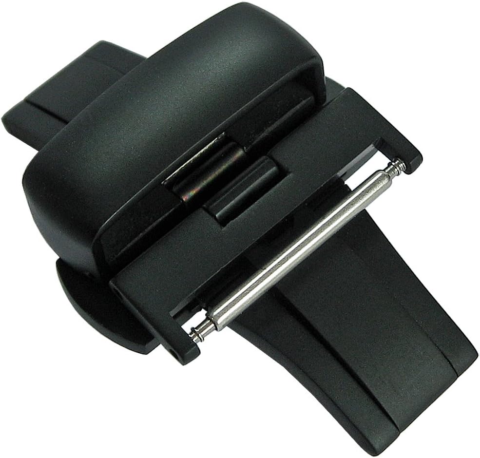 20mm Black PVD Butterfly Deployant Clasp