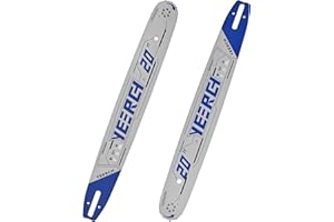 Yeerch 20 Inch Chainsaw Bar 72 Drive Links 3/8" Pitch .050" Gauge - 20 Chainsaw Guide Bar, Chainsaw Accessories Fits for Stihl(2 Pack)