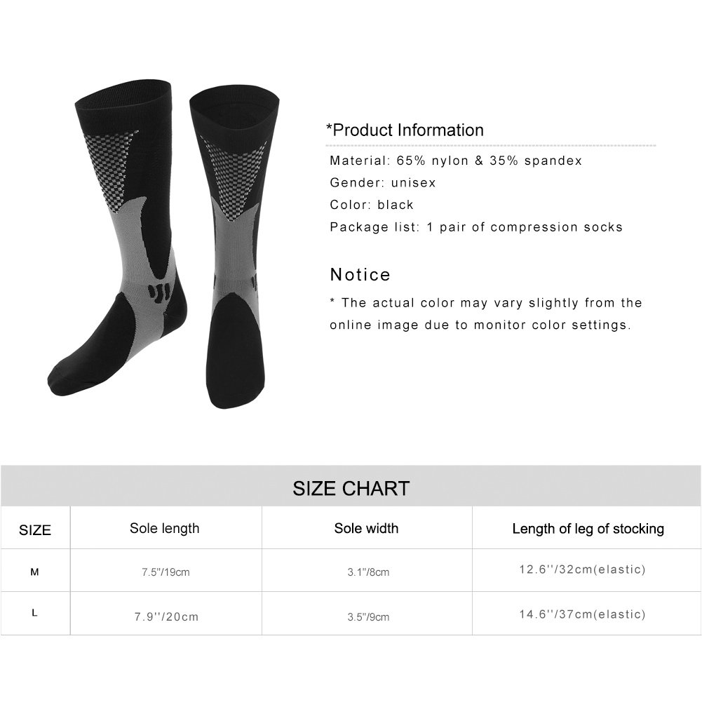 Vbiger Men & Women Compression Socks Running Socks for Sports,Nurses,Shin Splints,Flight,Travel,Maternity & Pregnancy,Boost Stamina,Circulation,Recovery