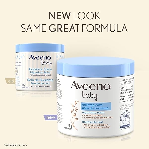 AVEENO BABY ECZEMA CARE NIGHT CREAM, BEDTIME BALM AND MOISTURIZING LOTION, PARABEN FREE, 311G