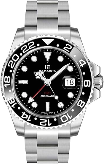 Amazon Hamayotaメンズ腕時計 Gmt機能 自動巻きダイバーズウォッチ 多色セラミック回転ベゼル メンズ腕時計 腕時計 通販