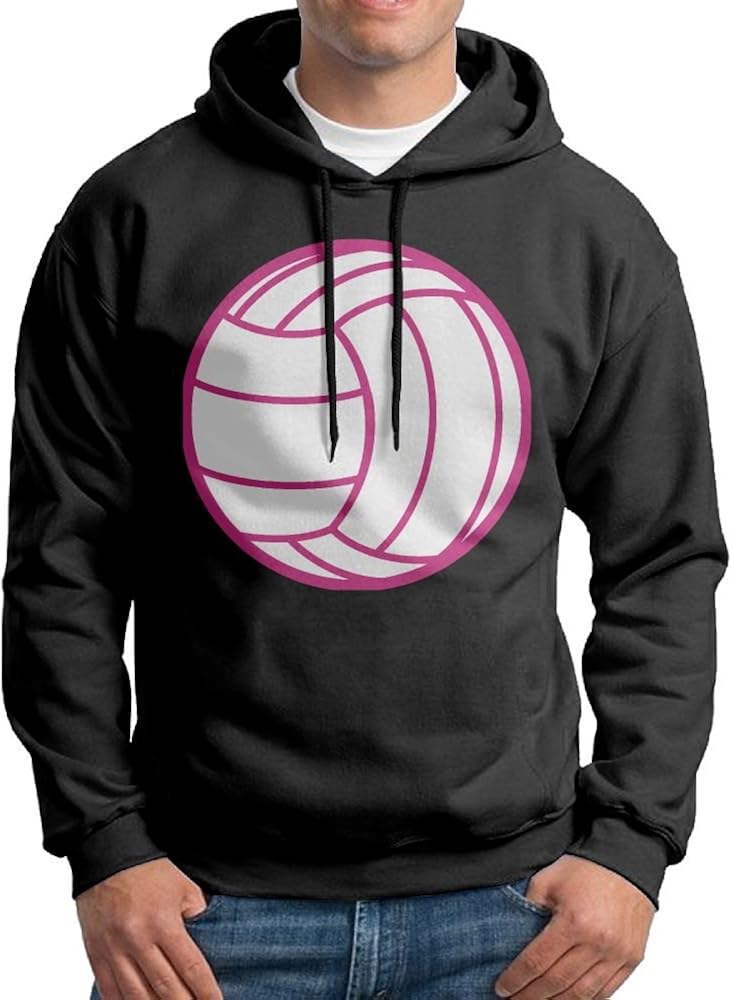 I Love Volleyball Hoodie Sweatshirts Mens Fleece Sweater