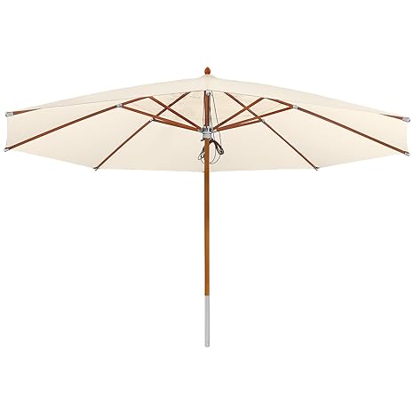 anndora Sonnenschirm 5 m rund in Natural 5000HQ2