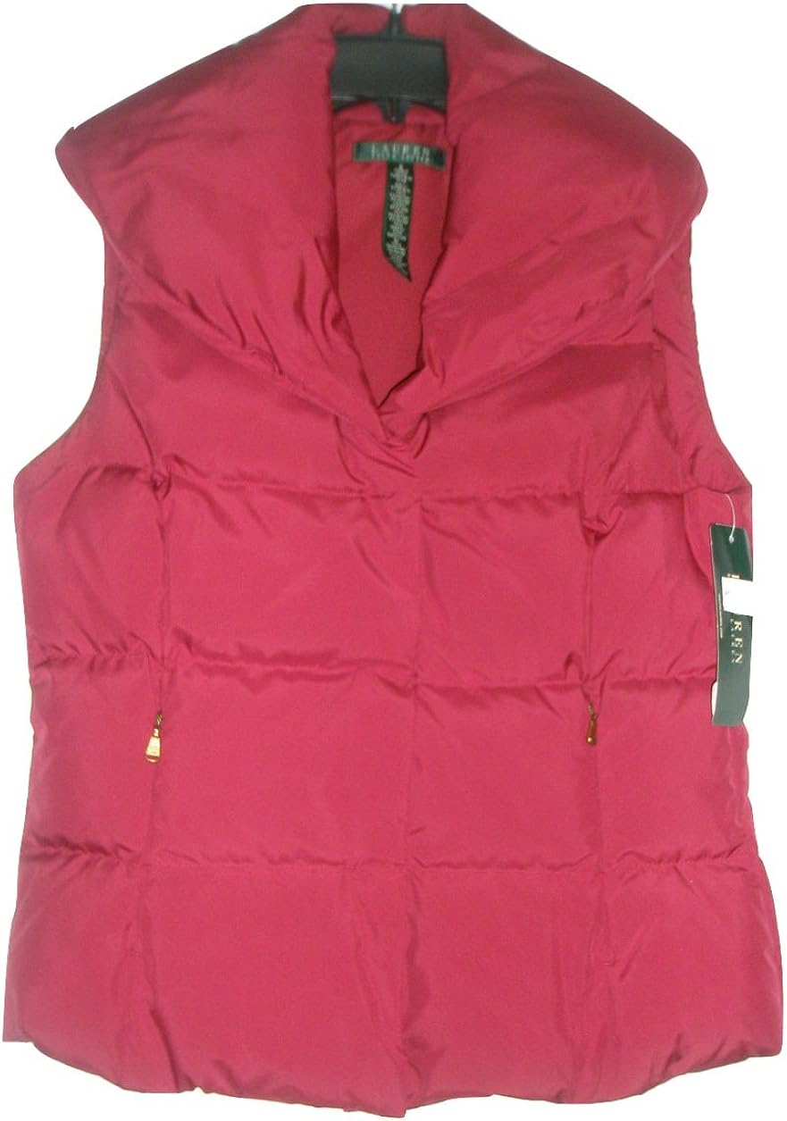 Ralph Lauren Women's Down Puffer Vest Ruby S at Amazon Women's Coats Shop