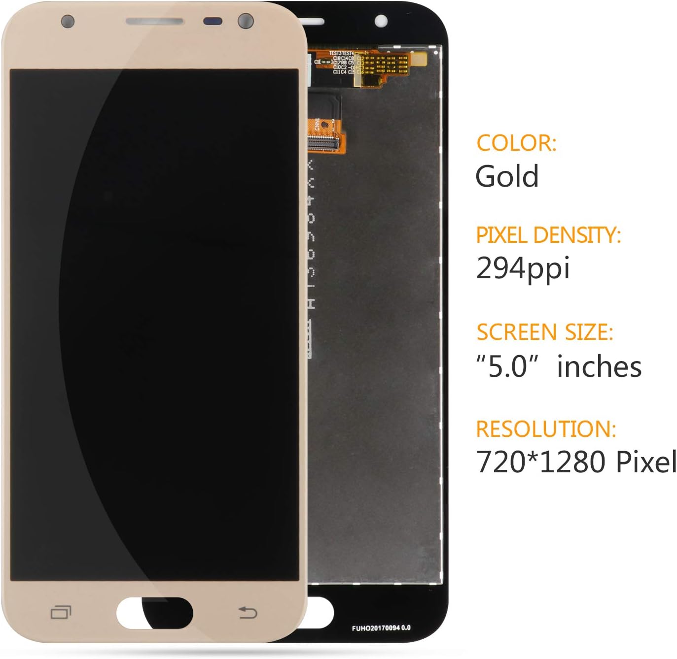 For Samsung Galaxy J3 2017 J330 / J3 Pro 2017 J330 DUOS J330G J330L J330F J330FN J330DS J3300 LCD Screen Replacement Digitizer Glass Assembly Kits(Gold) - Image 4