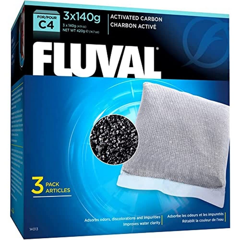 Fluval C4 Carbon Cartridge 420 g Pack of 3 x 140 g