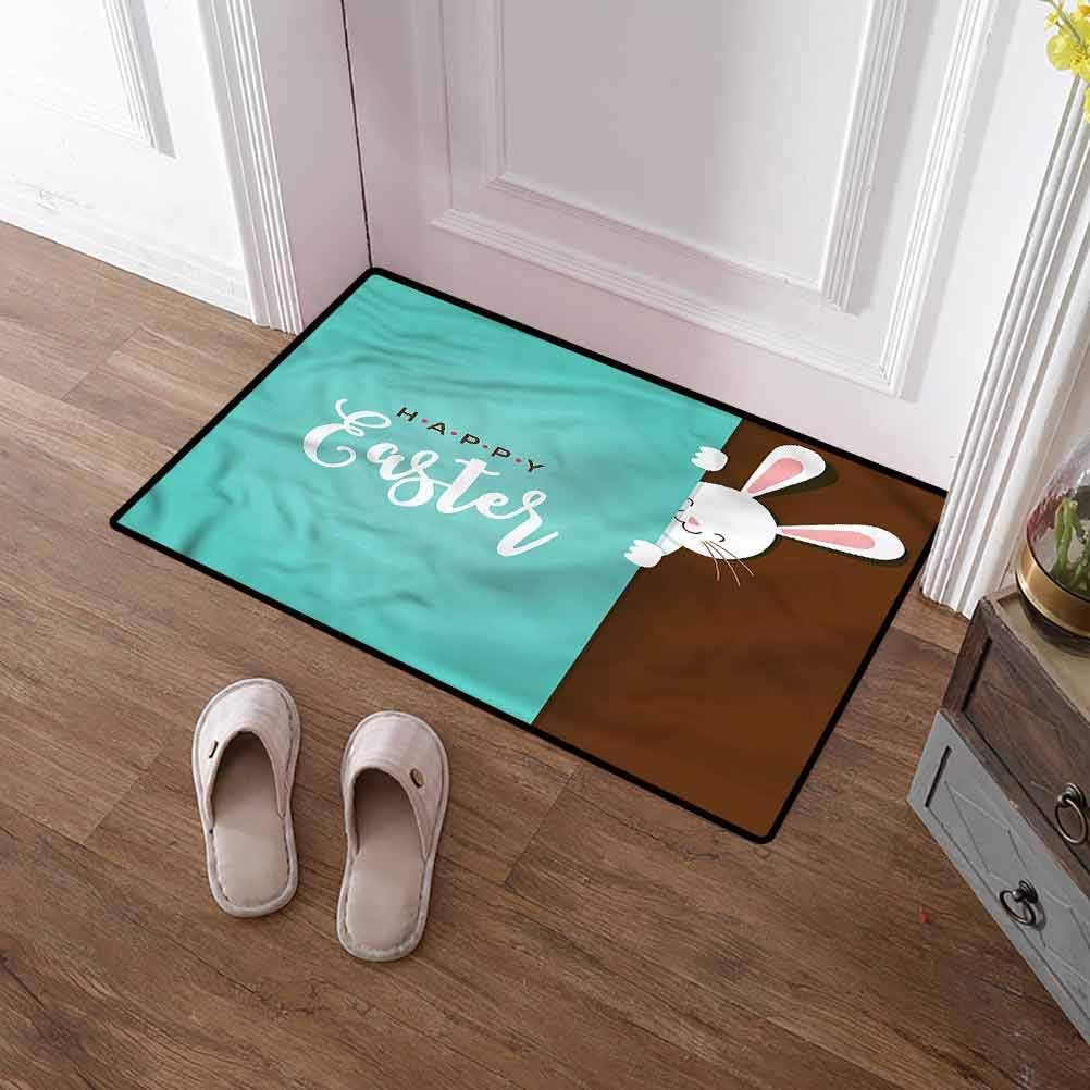 Custom&blanket Front Door Mat Rabbit Washable Rugs Throw